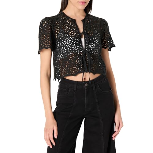 Amazon.com: The Drop Women's Doca Lace Tie Front Top with Scallop